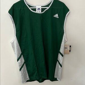 NWT adidas Men's Retro Nylon Running Tank Top | Track & Field Team Style Green